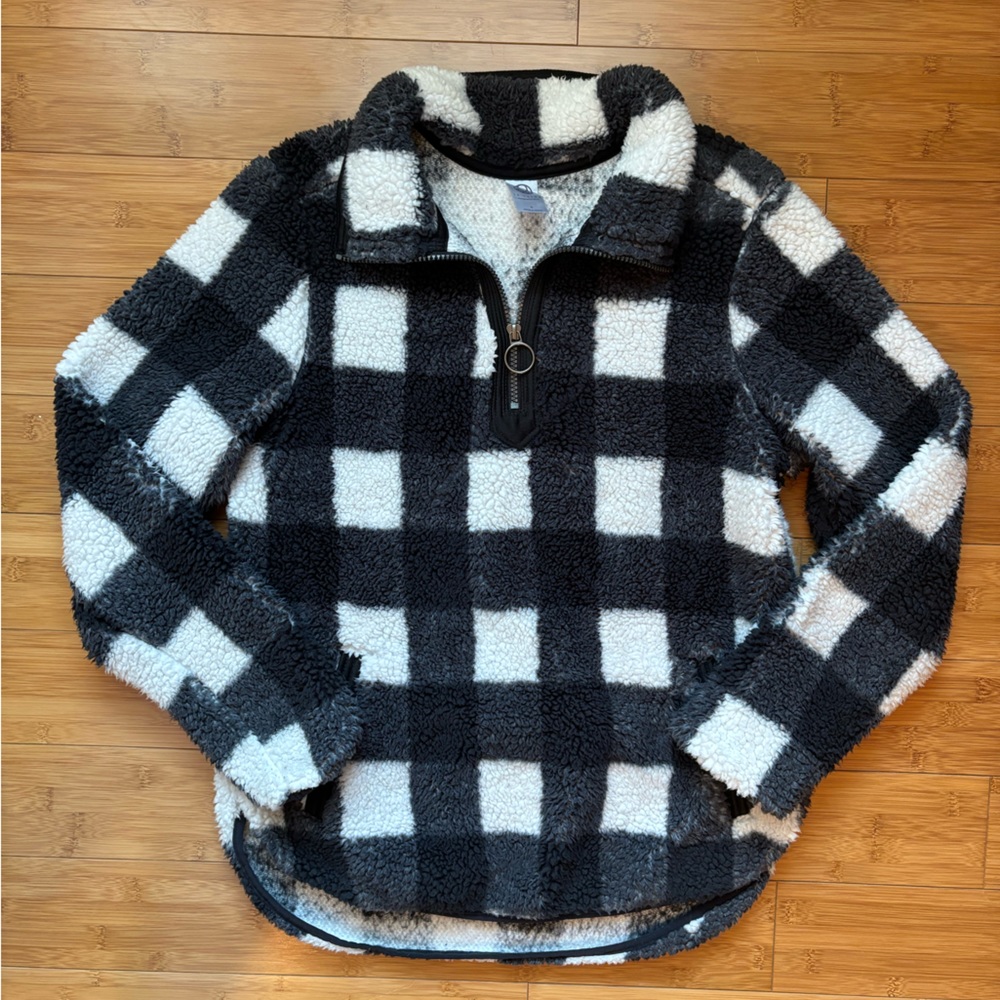 Gingham Half-Zip